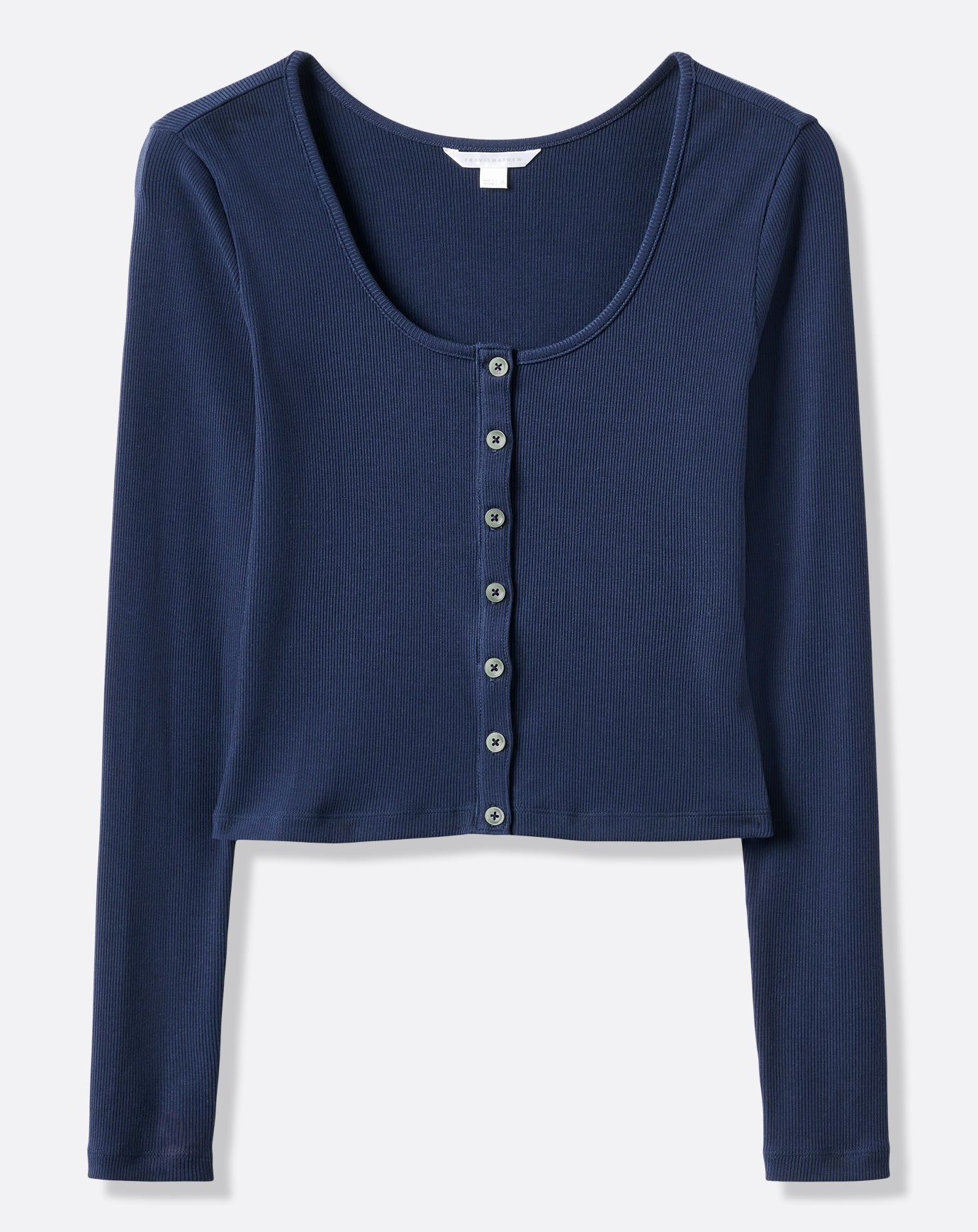 Cloud Rib Long Sleeve Button Top