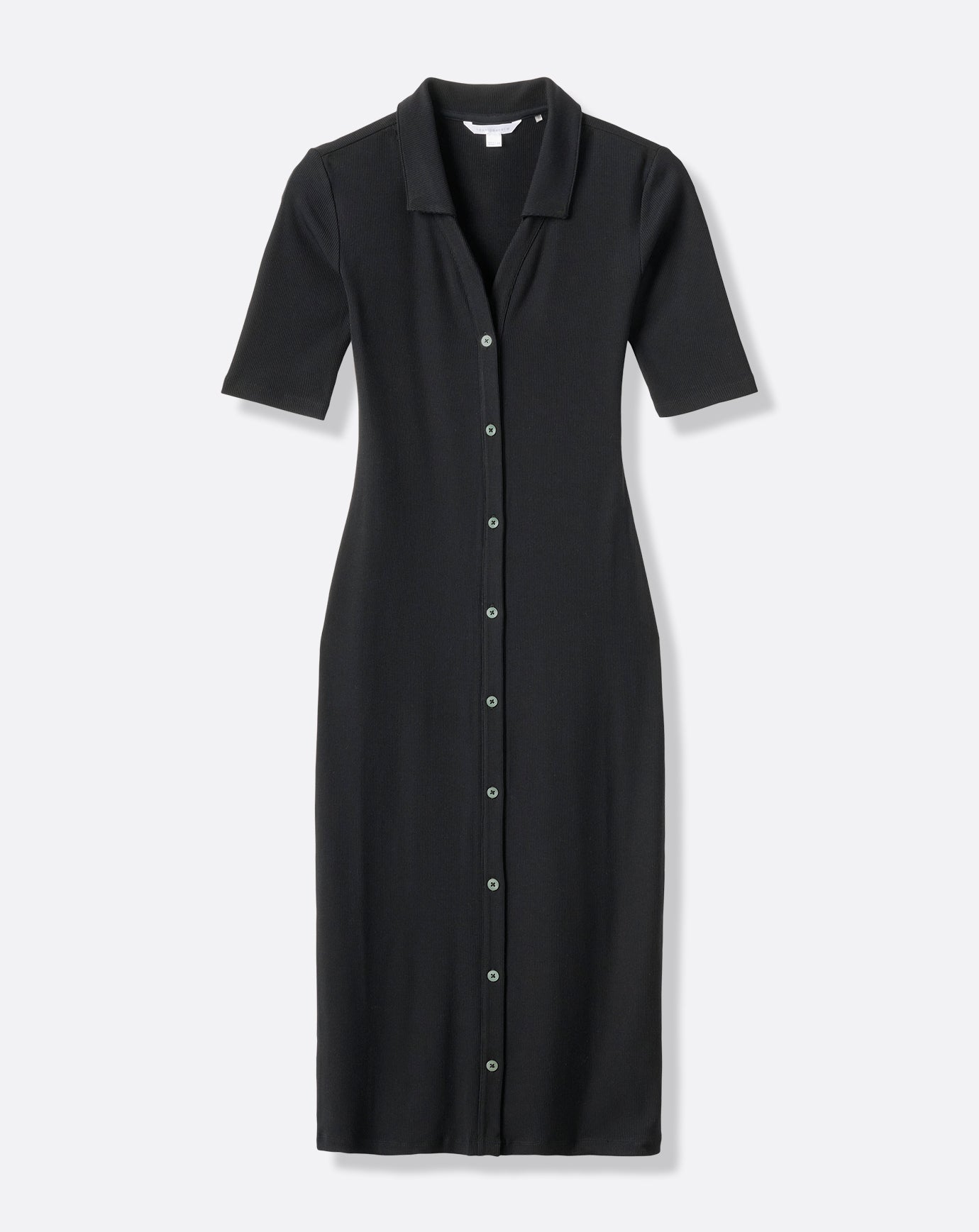 Cloud Rib Polo Midi Dress
