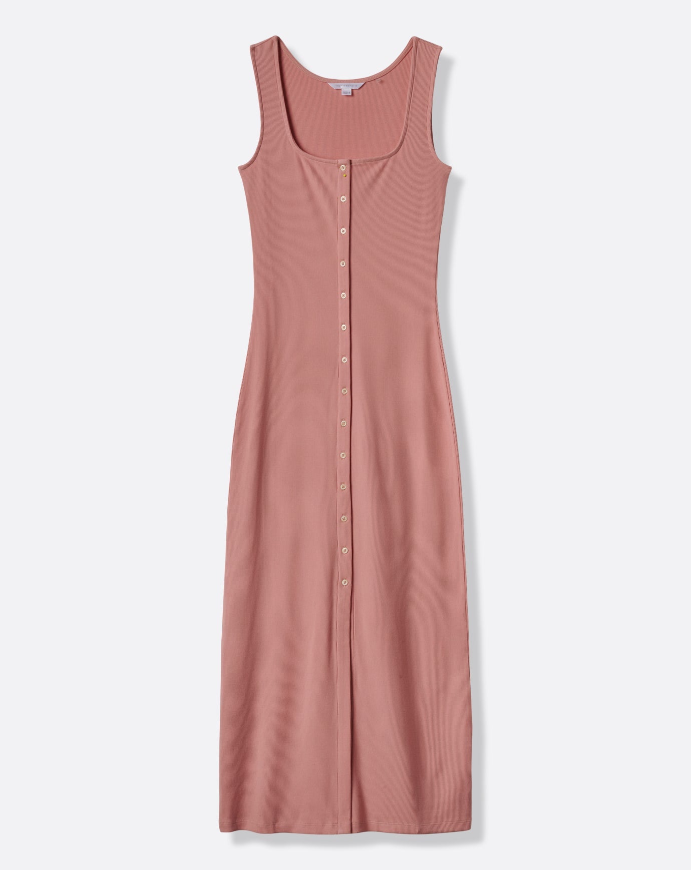 Cloud Rib Button Tank Dress
