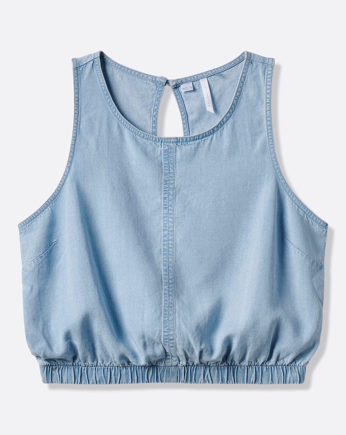 Chambray Ruched Tank