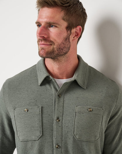 Cloud Waffle Shirt Jacket