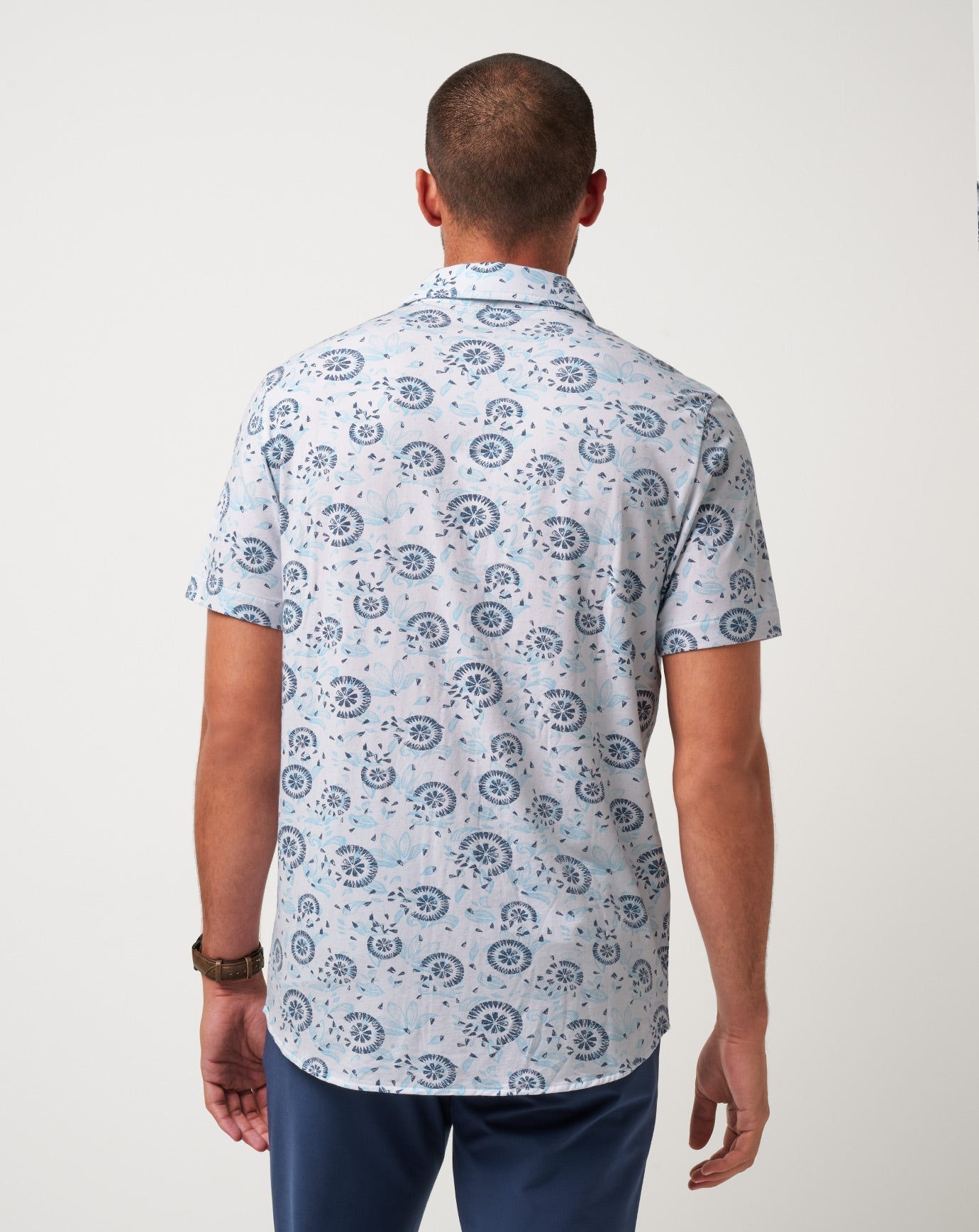 Knit Flourish Button-Up