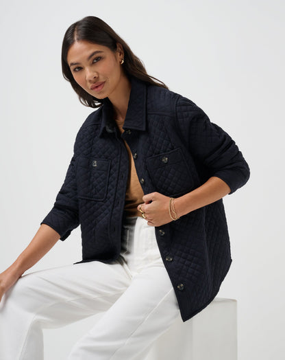 Diamond Quilted Shacket