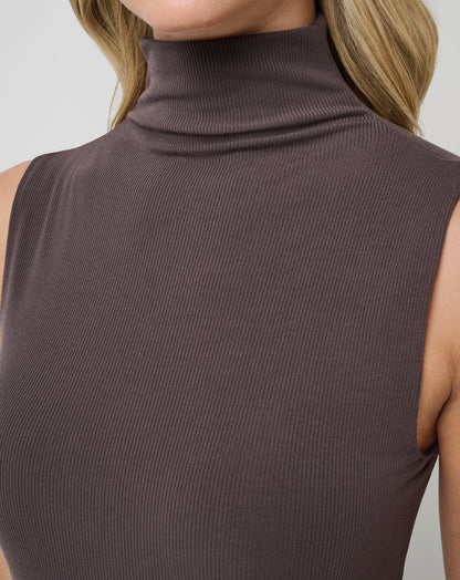 Cloud Rib Mock Neck Dress