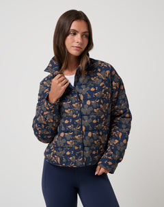 Navy Blazer Floral Multi