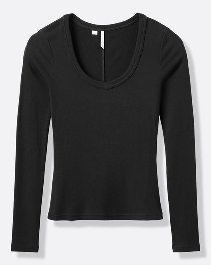 Cloud Rib Long Sleeve Top