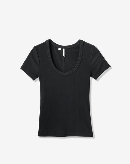Cloud Rib Short Sleeve Top