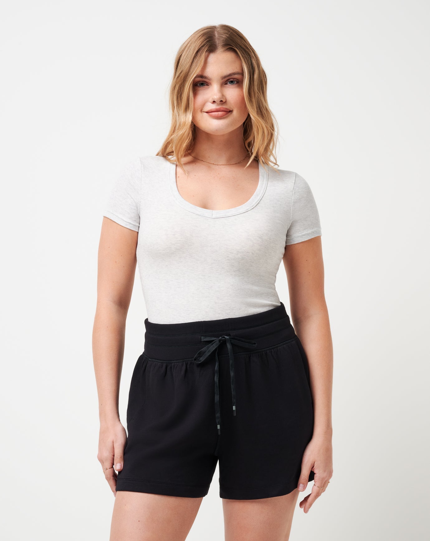 Cloud Rib Short Sleeve Top