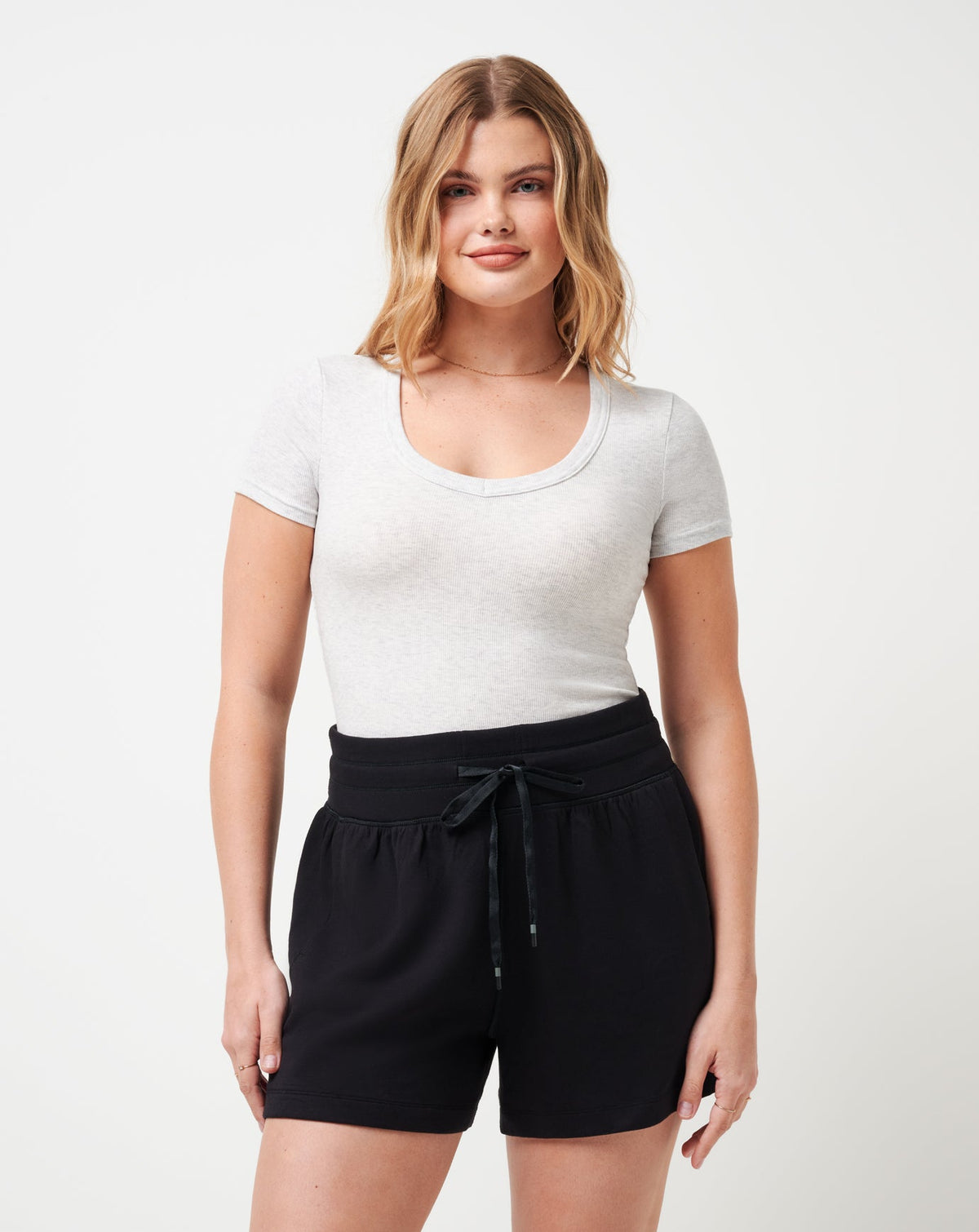 Cloud Rib Short Sleeve Top