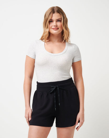 Cloud Rib Short Sleeve Top