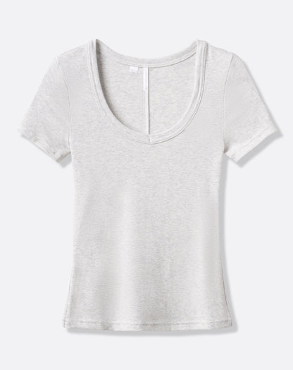 Cloud Rib Short Sleeve Top