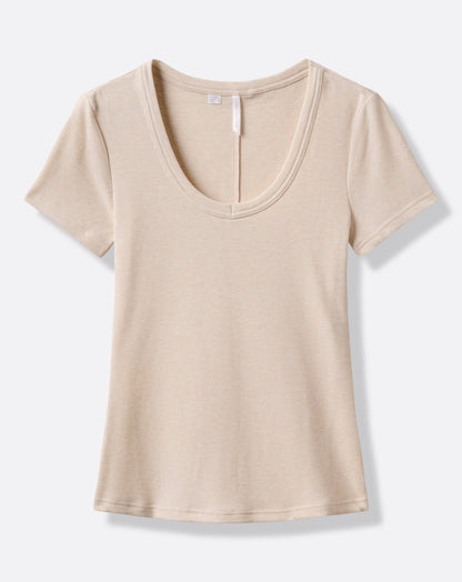 Cloud Rib Short Sleeve Top