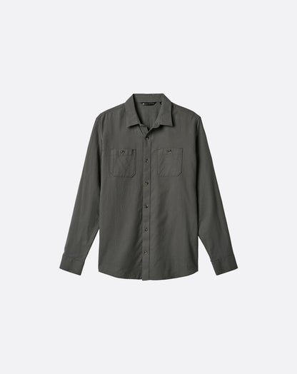 Cloud Flannel Button-Up