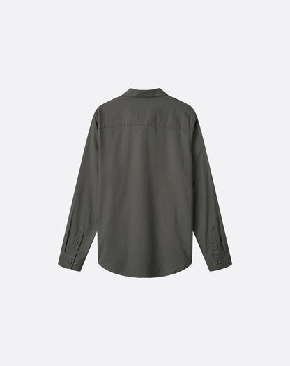 Cloud Flannel Button-Up