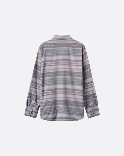 Cloud Flannel Stripe Button-Up
