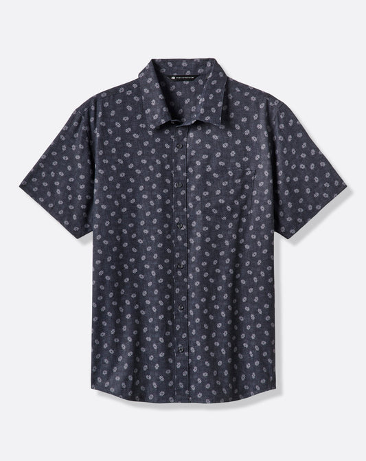 Techwoven Grey Wind Button-Up
