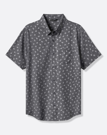 Techwoven Grey Wind Button-Up