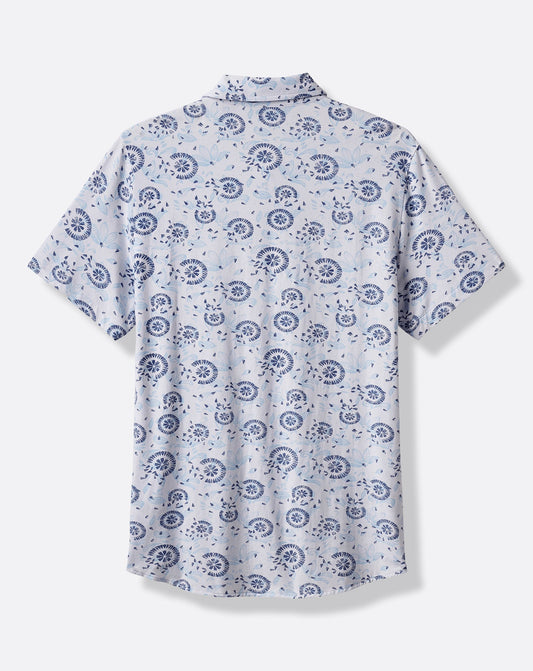 Knit Flourish Button-Up