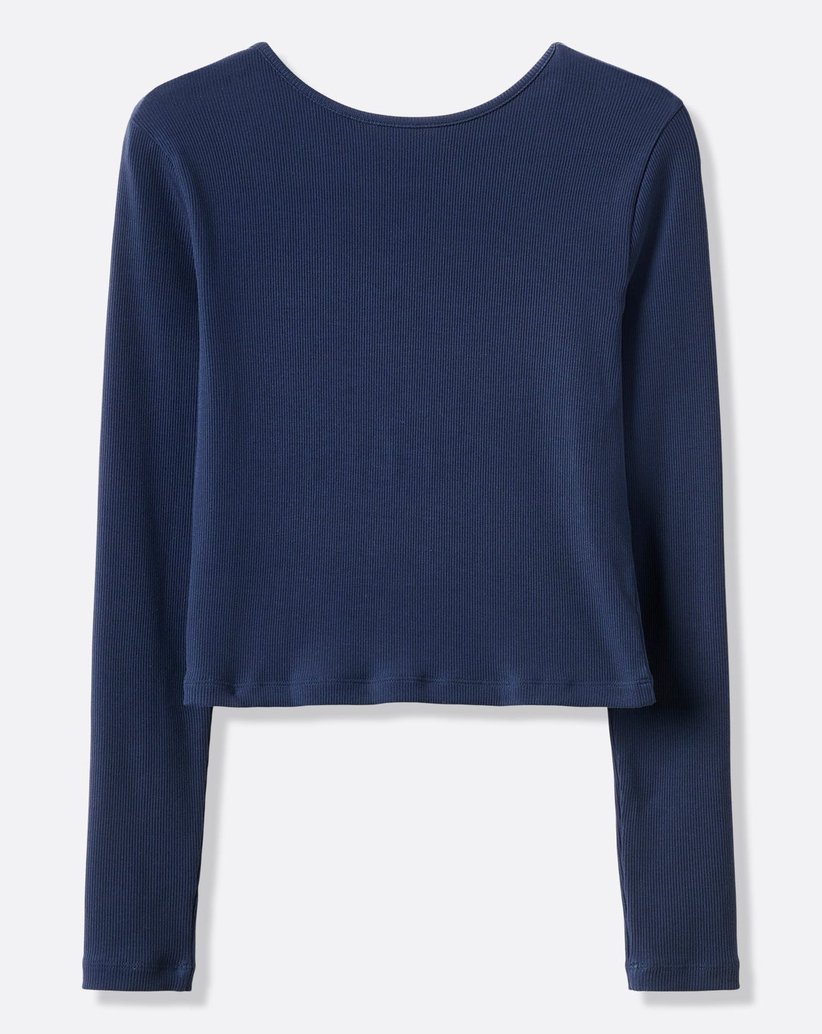 Cloud Rib Long Sleeve Button Top