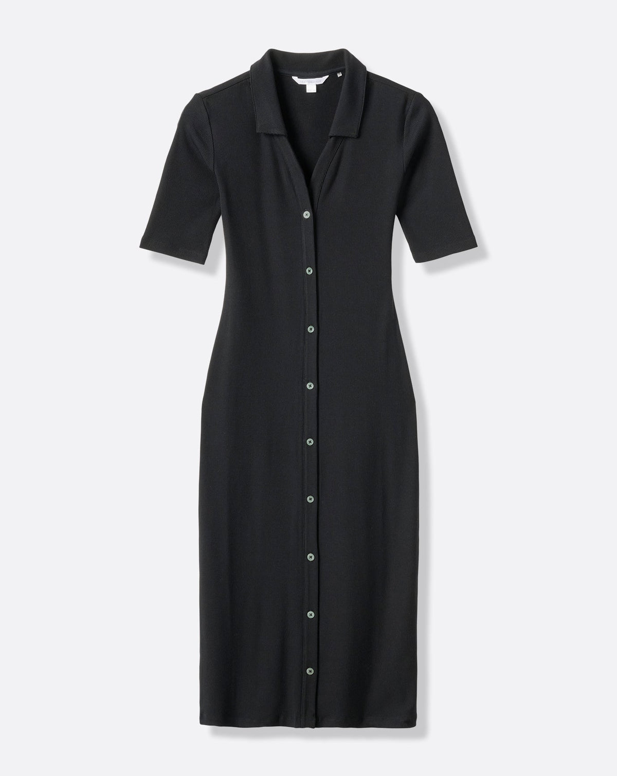 Cloud Rib Polo Midi Dress