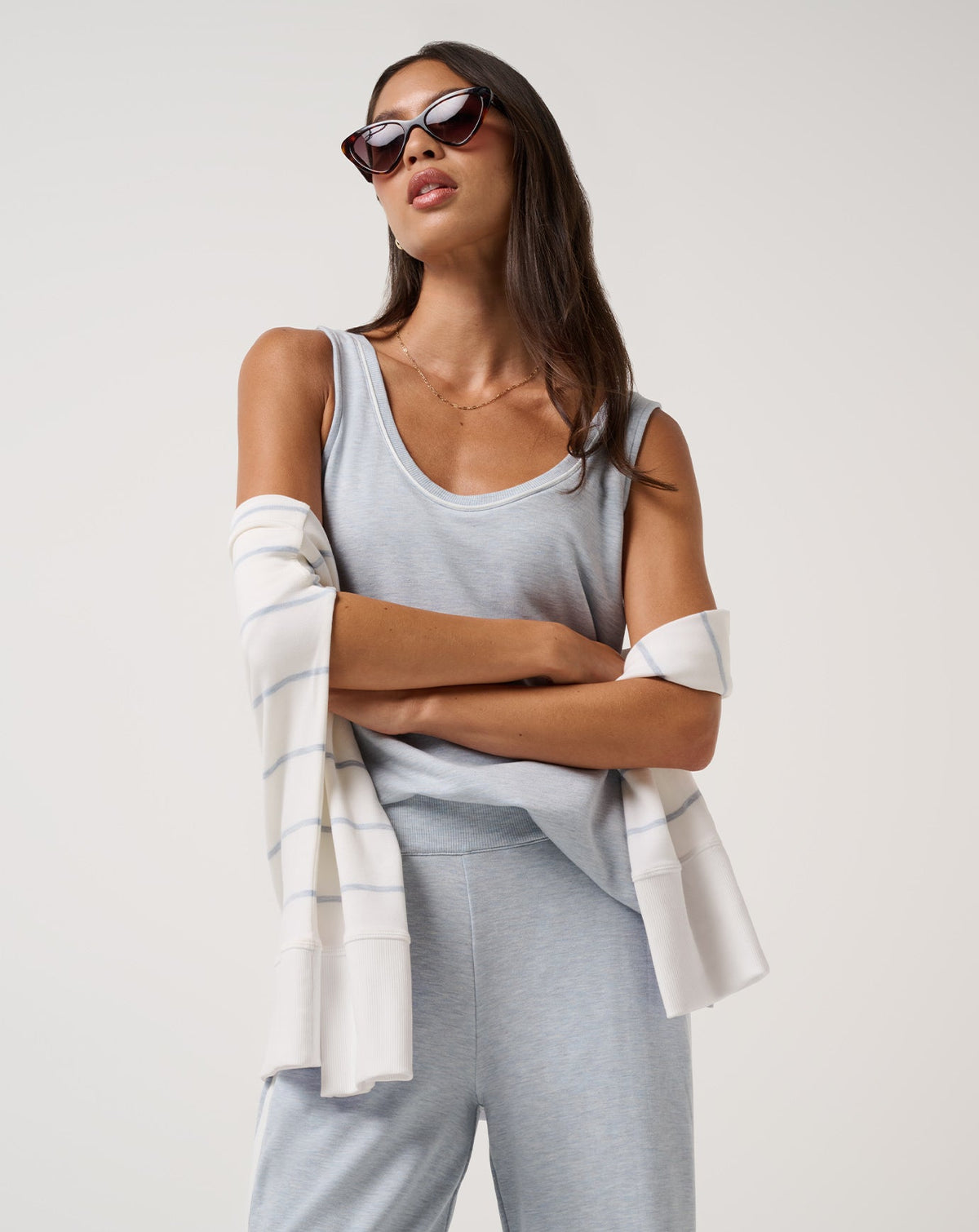 Cloud Terry Varsity Top