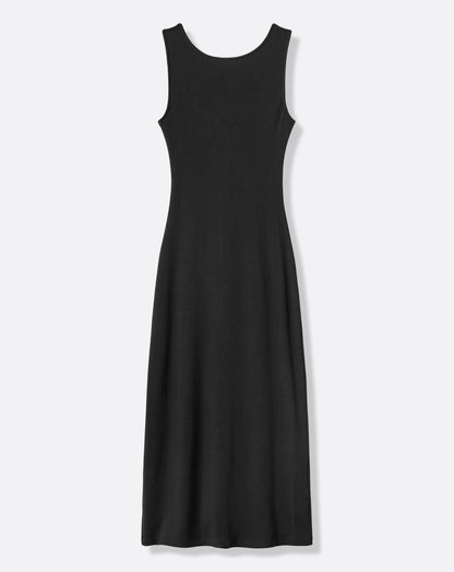 Cloud Rib Button Tank Dress
