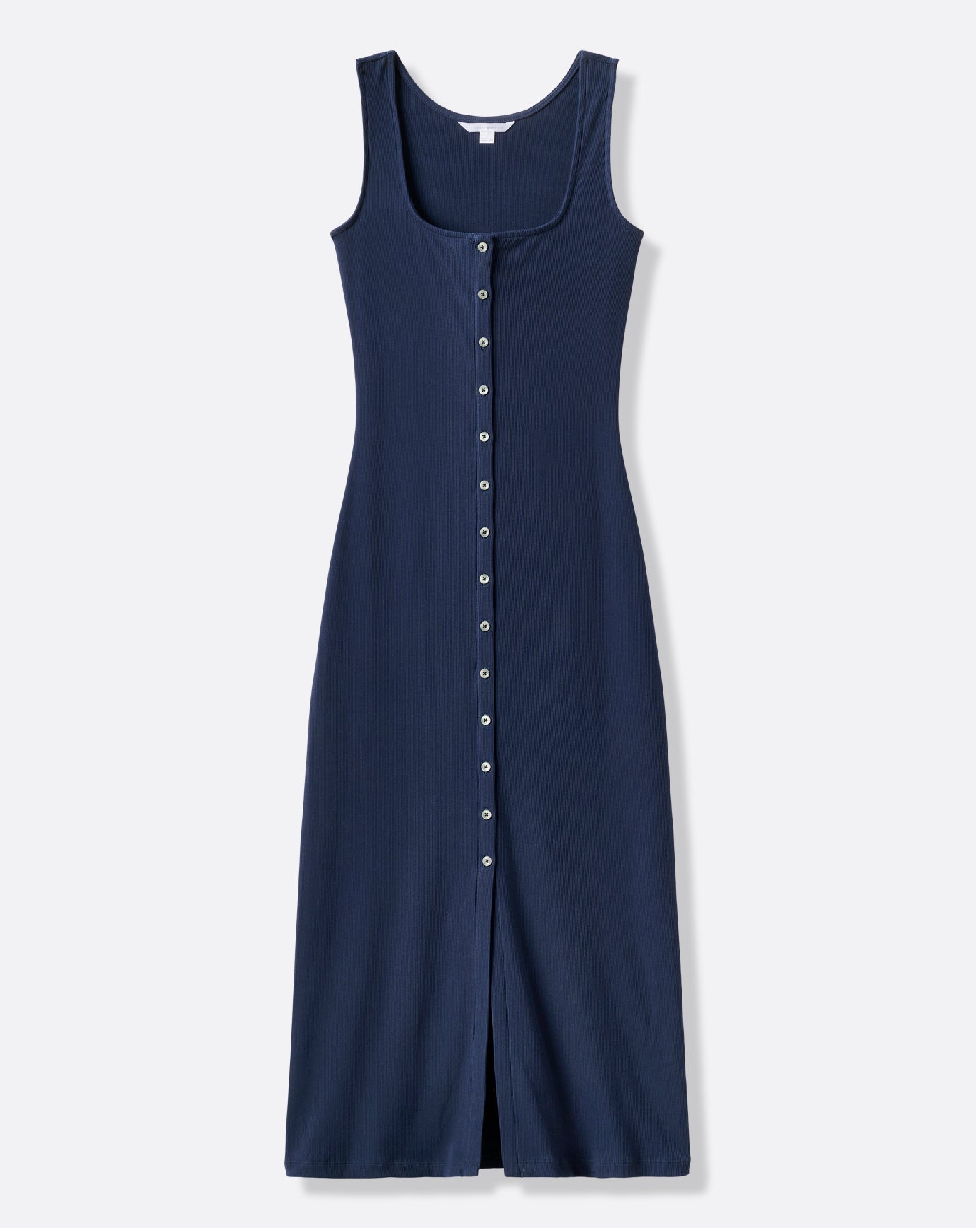 Cloud Rib Button Tank Dress