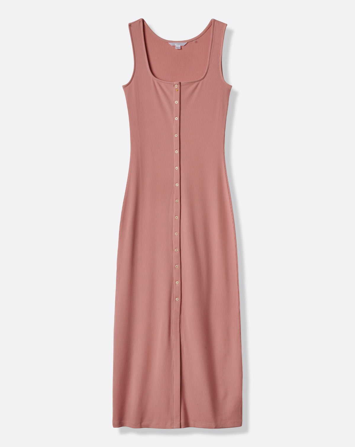 Cloud Rib Button Tank Dress