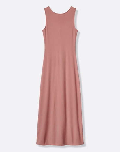 Cloud Rib Button Tank Dress
