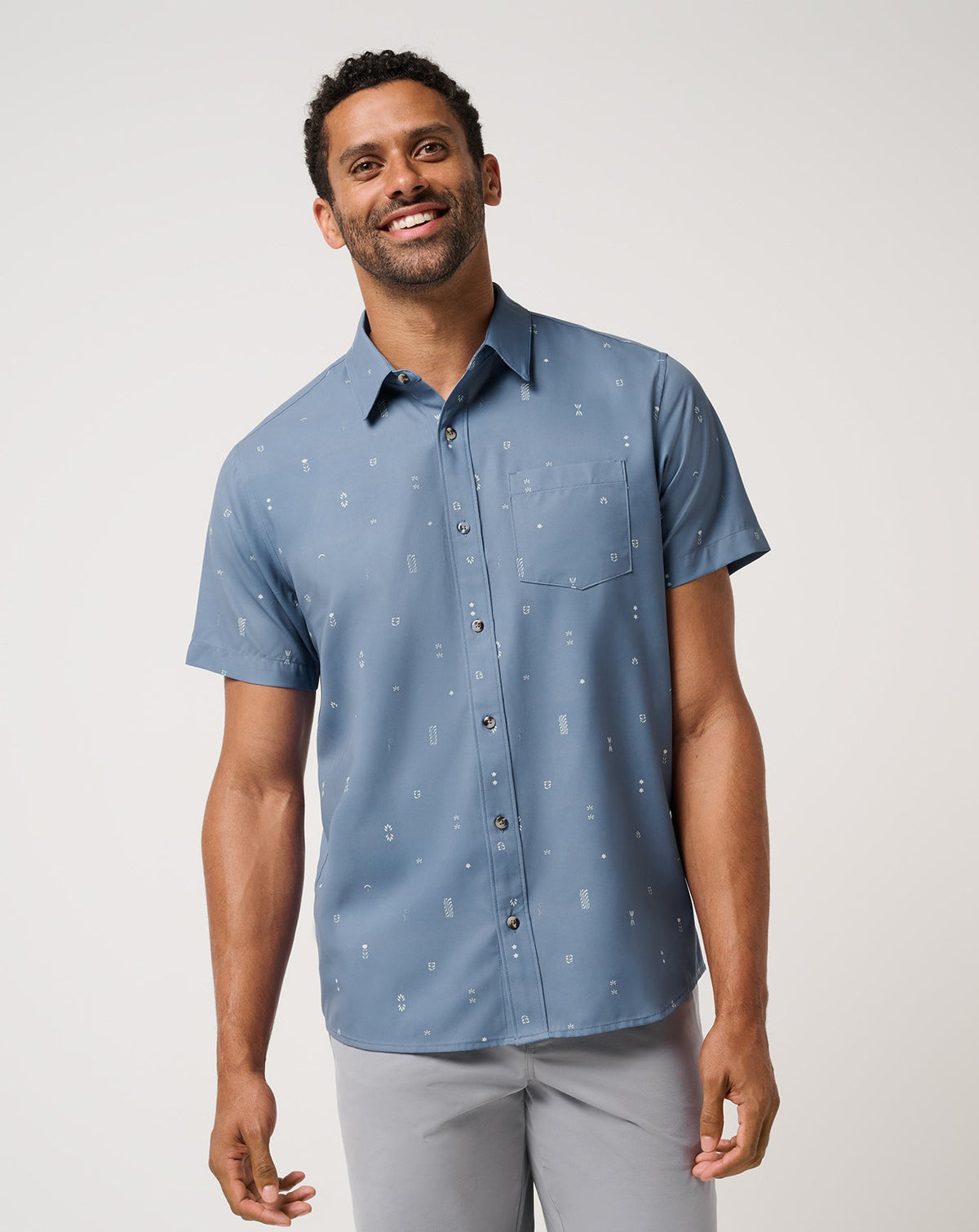 Techwoven Waves Button-Up