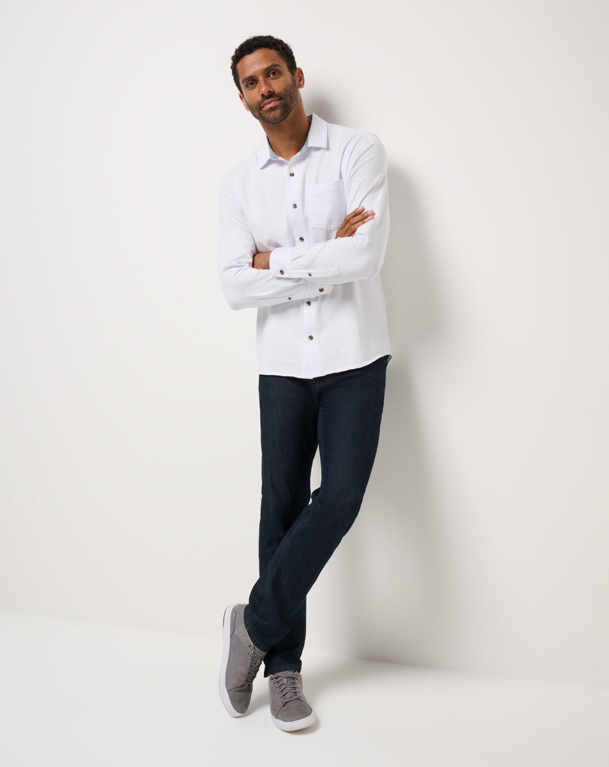 Comfortknit TM Social Club Button-Up