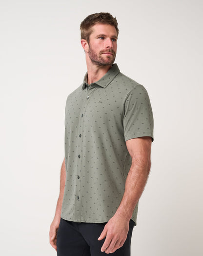 Comfortknit Geo Button-Up