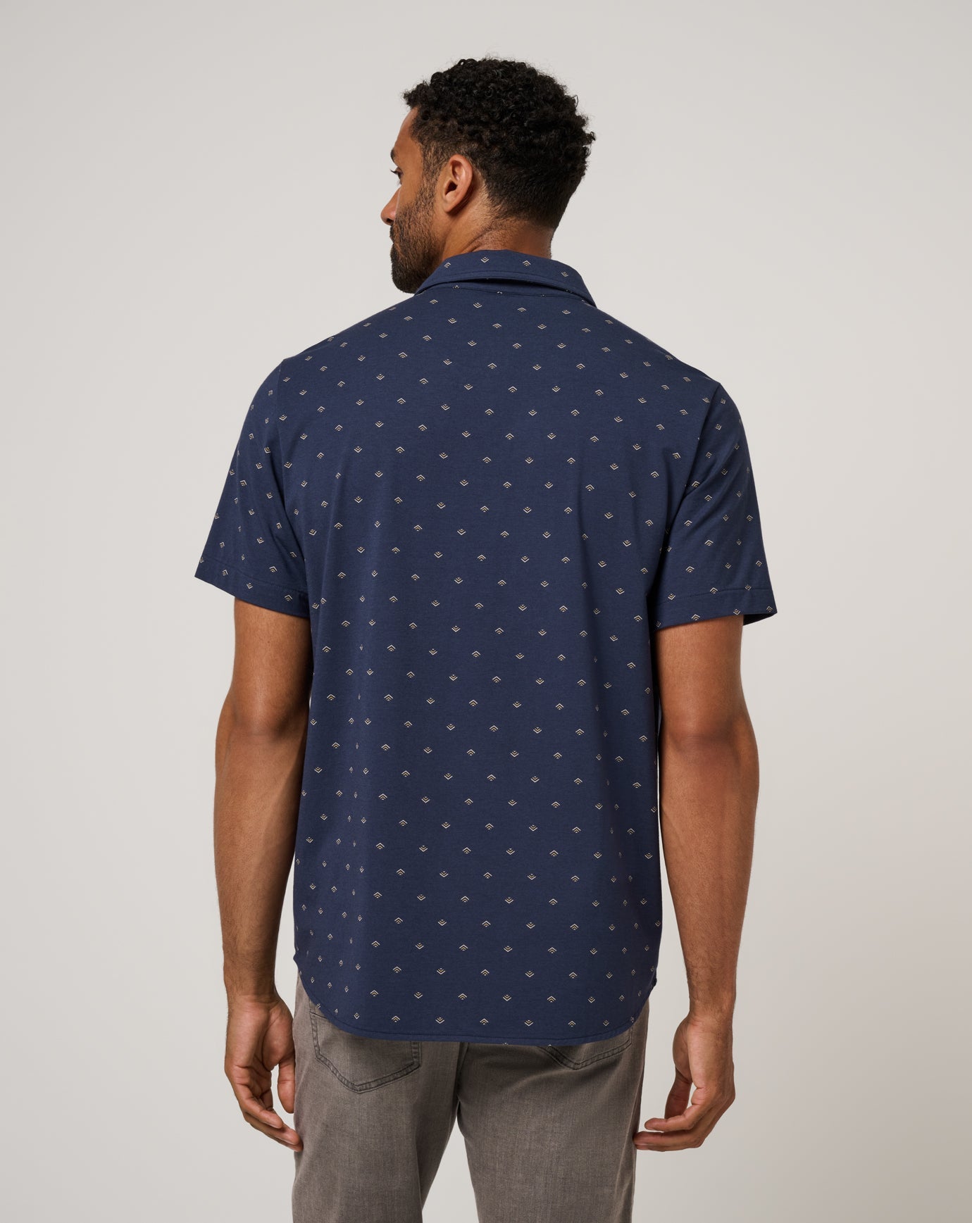 Comfortknit Geo Button-Up