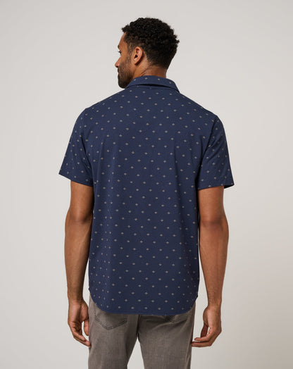 Comfortknit Geo Button-Up