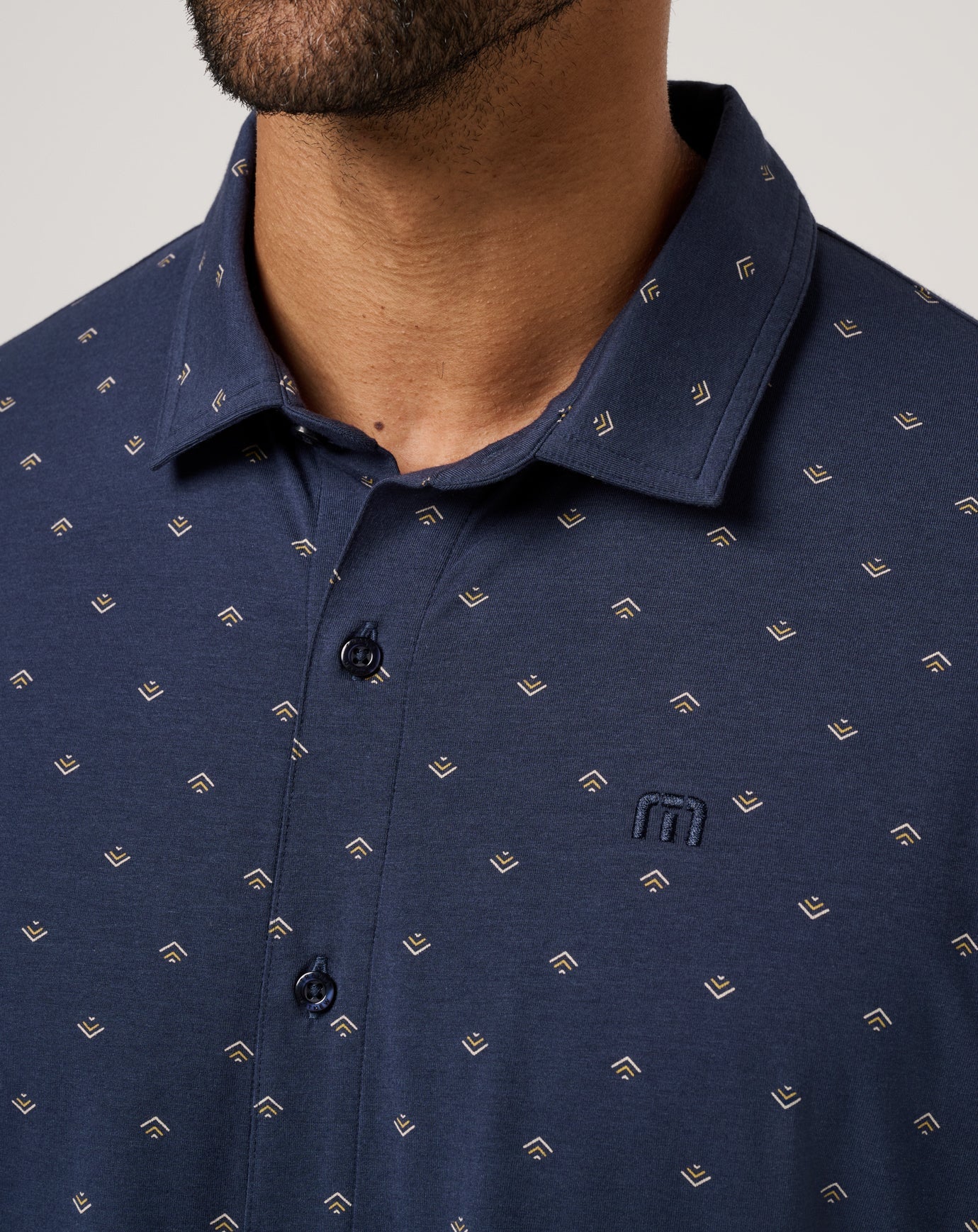 Comfortknit Geo Button-Up