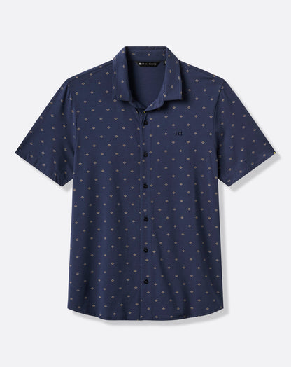 Comfortknit Geo Button-Up