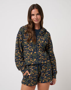 Navy Blazer Floral Multi