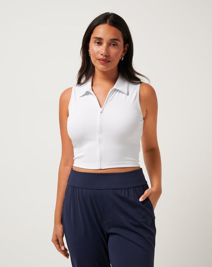 Moveknit Rib Zip Polo