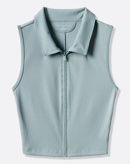 Moveknit Rib Zip Polo