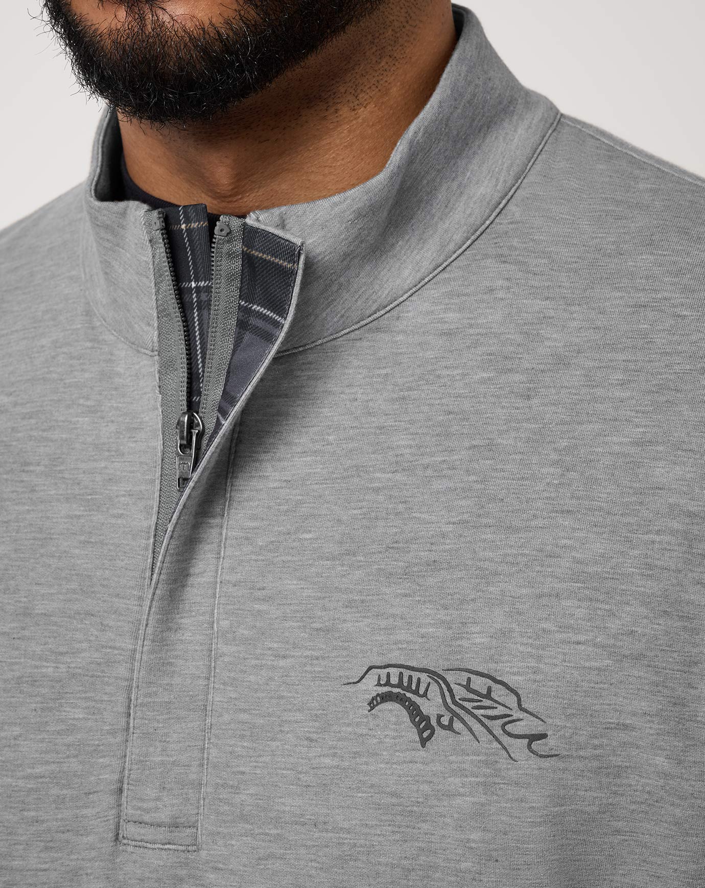 St Andrews Shadow Check 2.0 Quarter Zip