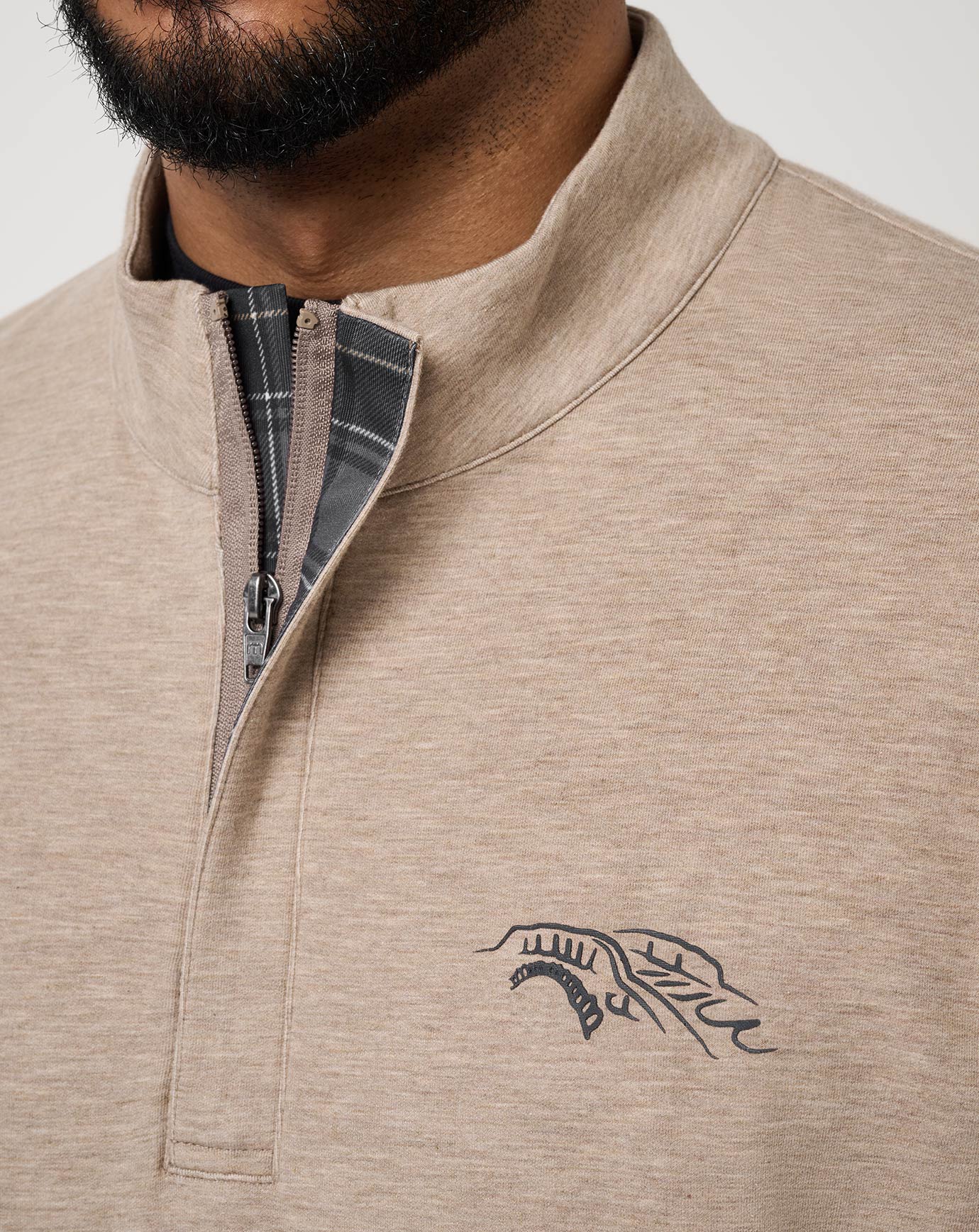 St Andrews Shadow Check 2.0 Quarter Zip
