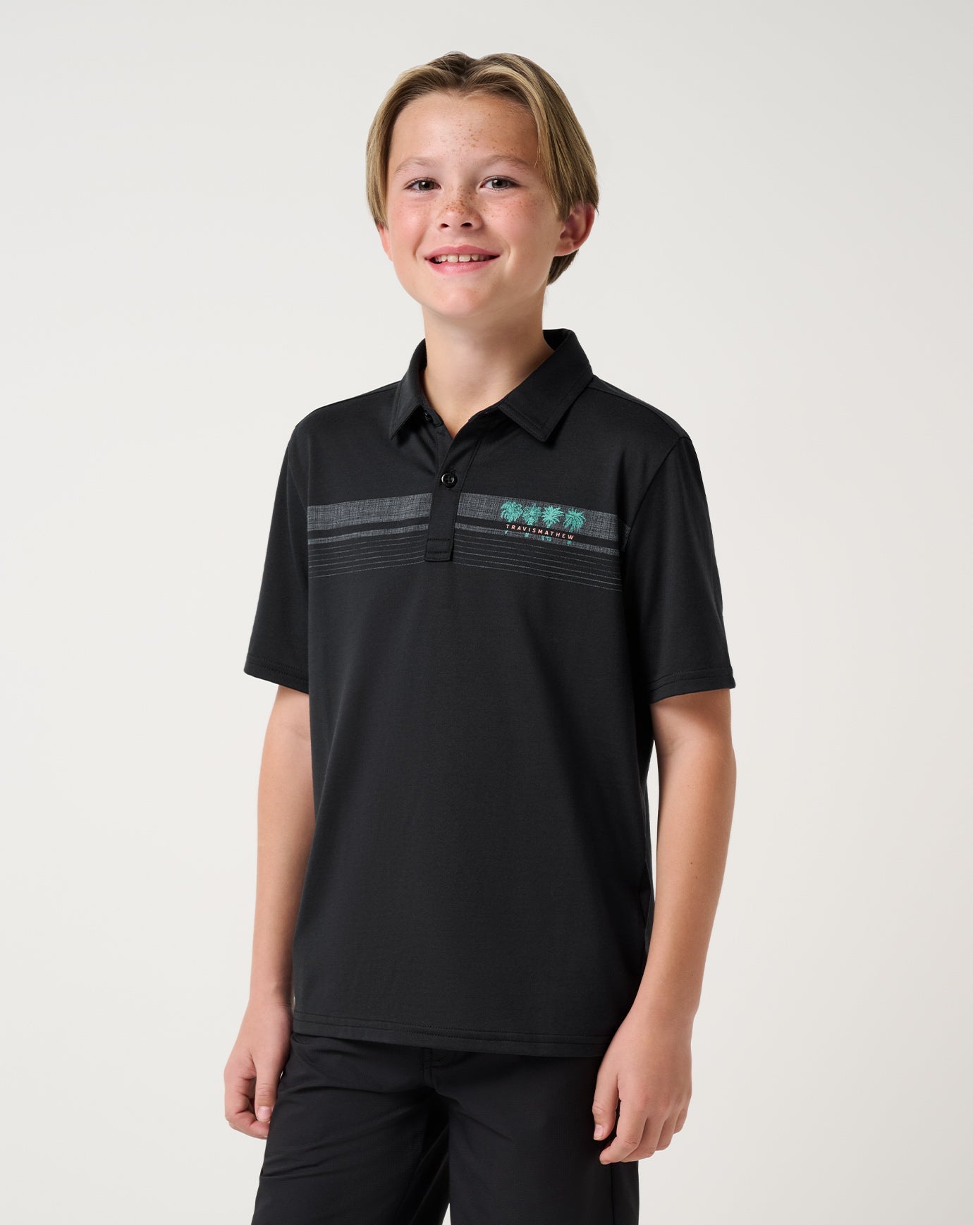 Featherweight Chest Stripe Youth Polo