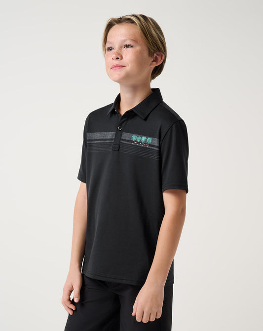 Featherweight Chest Stripe Youth Polo