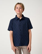 Techwoven Port Visit Youth Button-Up
