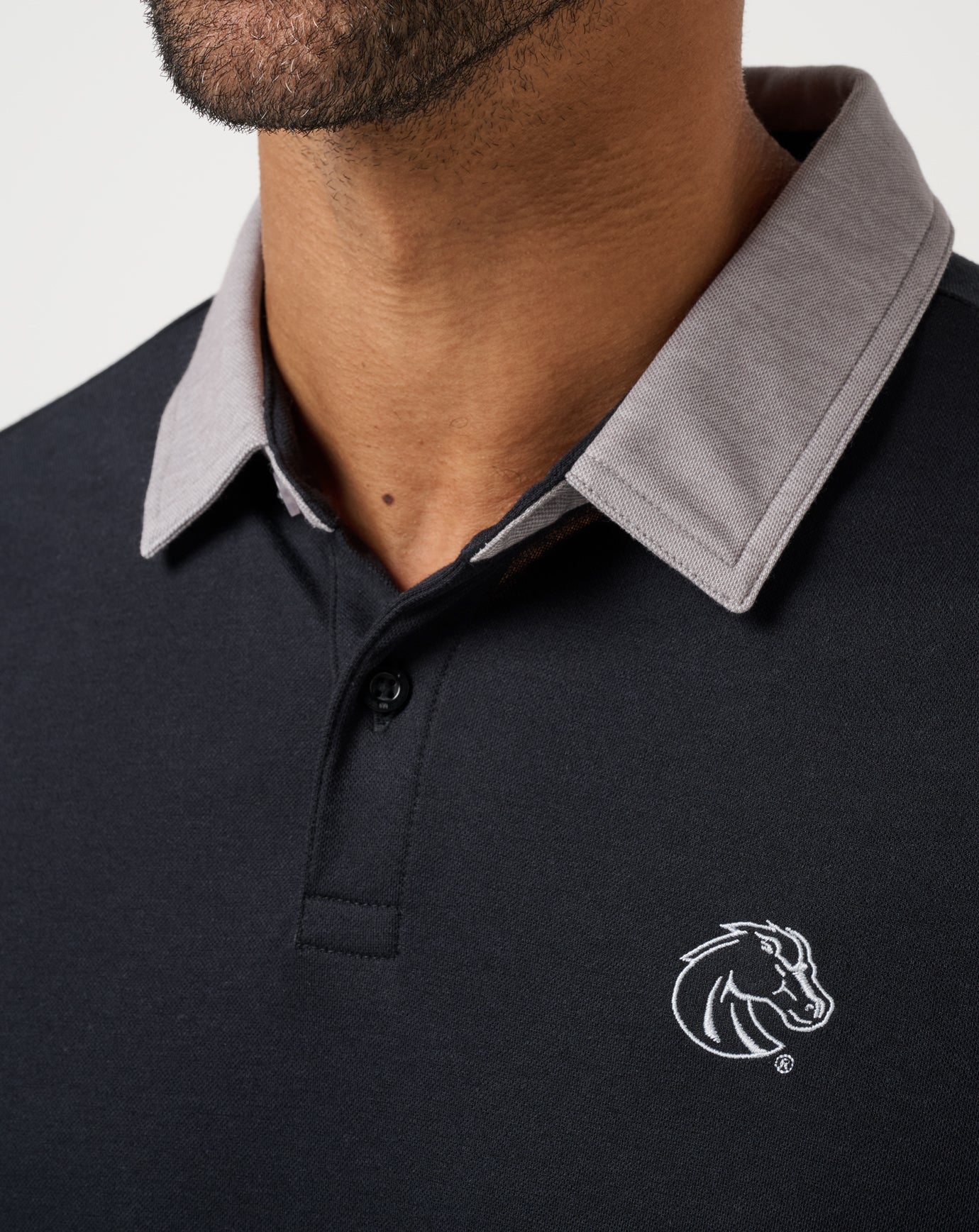 BSU Varsity Vintage Long Sleeve Polo