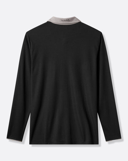 BSU Varsity Vintage Long Sleeve Polo