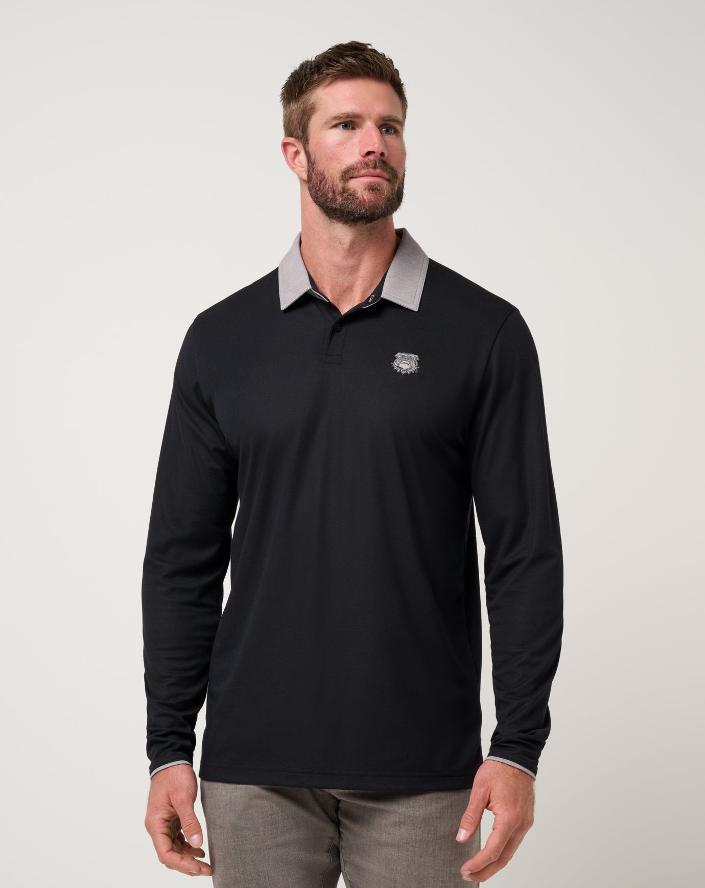 UGA Varsity Vintage Long Sleeve Polo