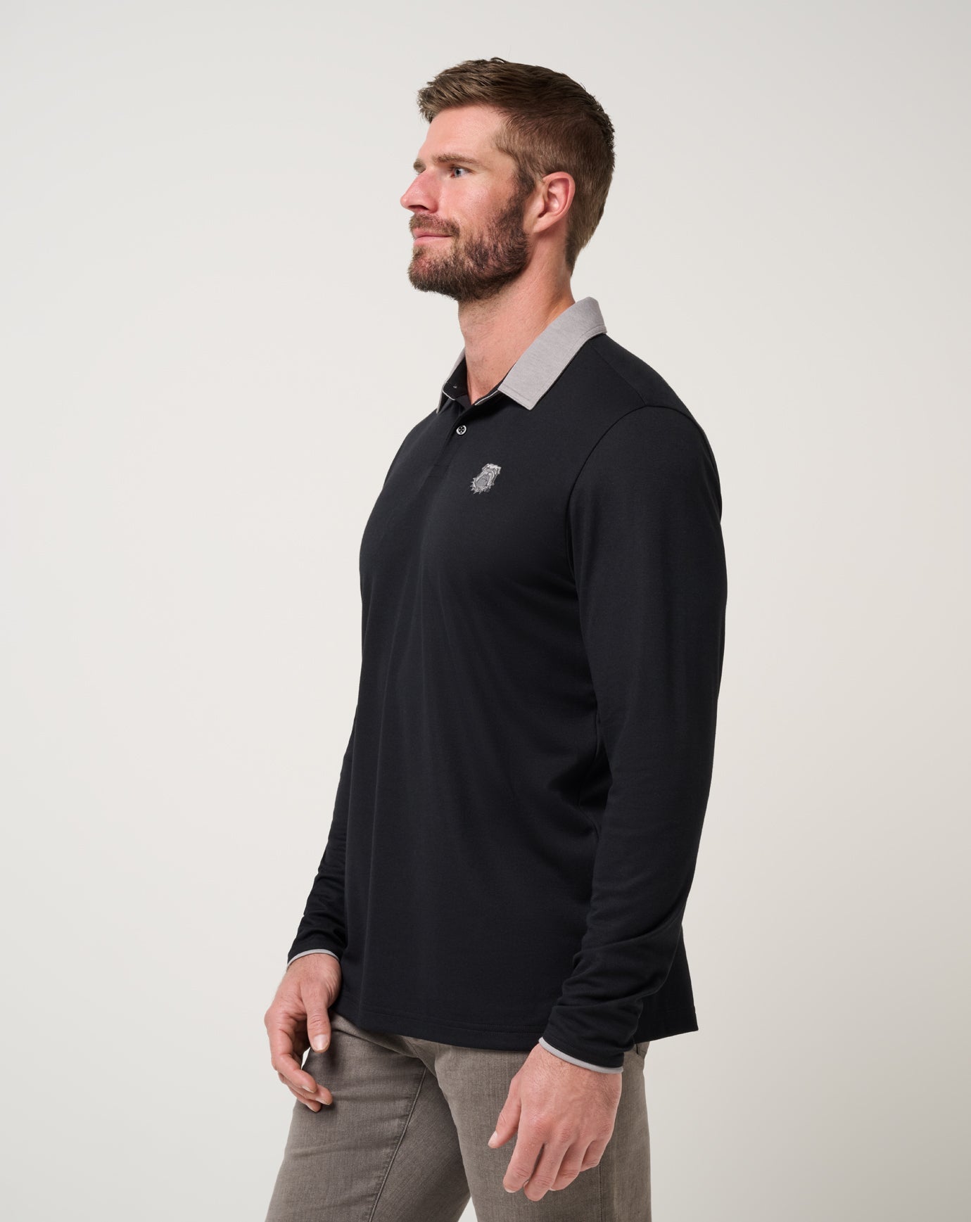 UGA Varsity Vintage Long Sleeve Polo