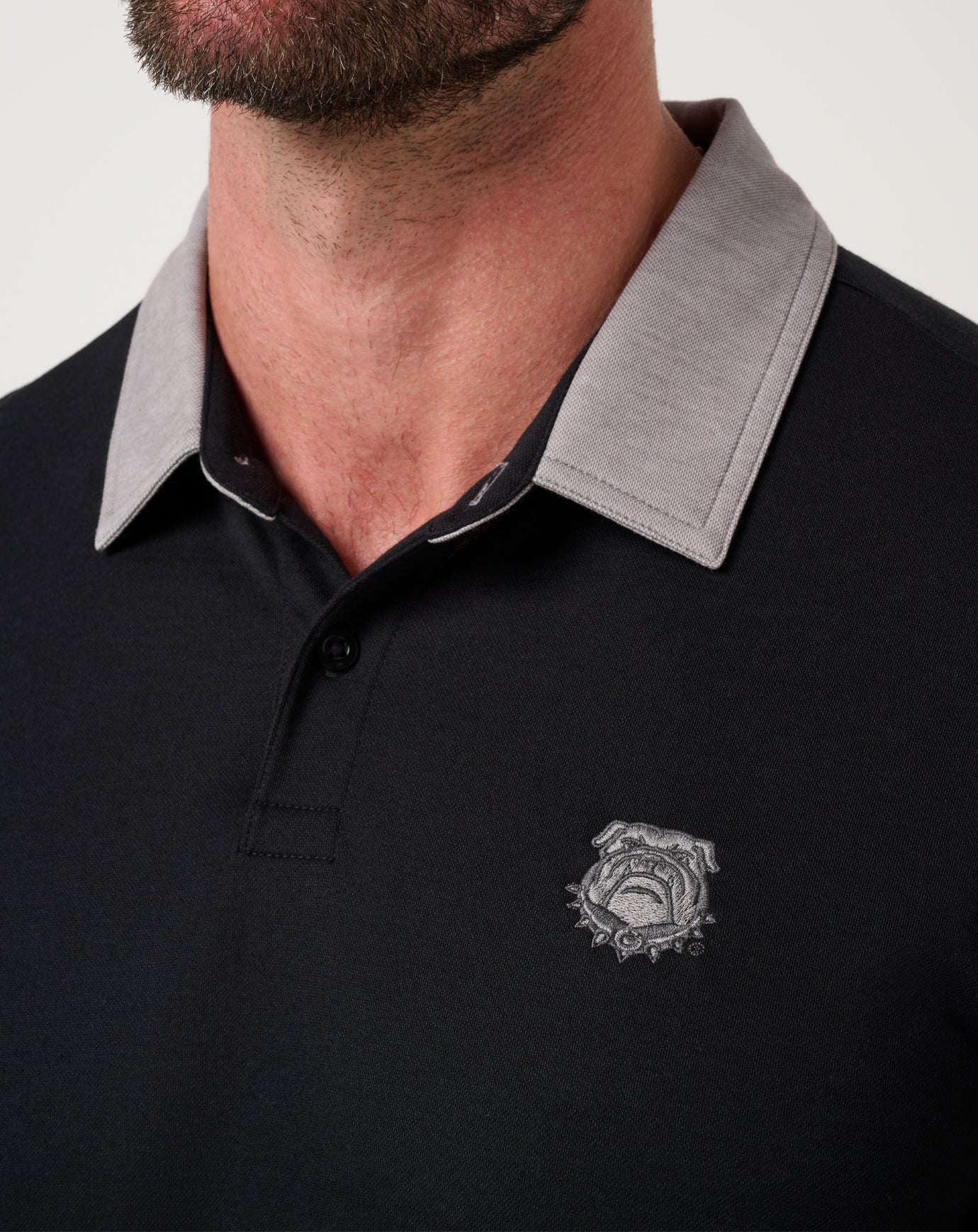 UGA Varsity Vintage Long Sleeve Polo
