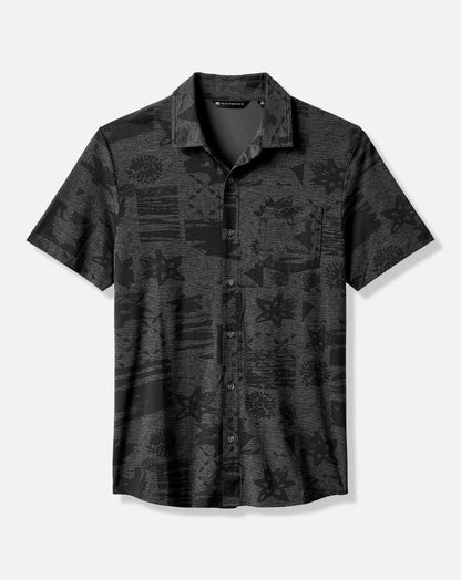 Knit Gravitation Button-Up